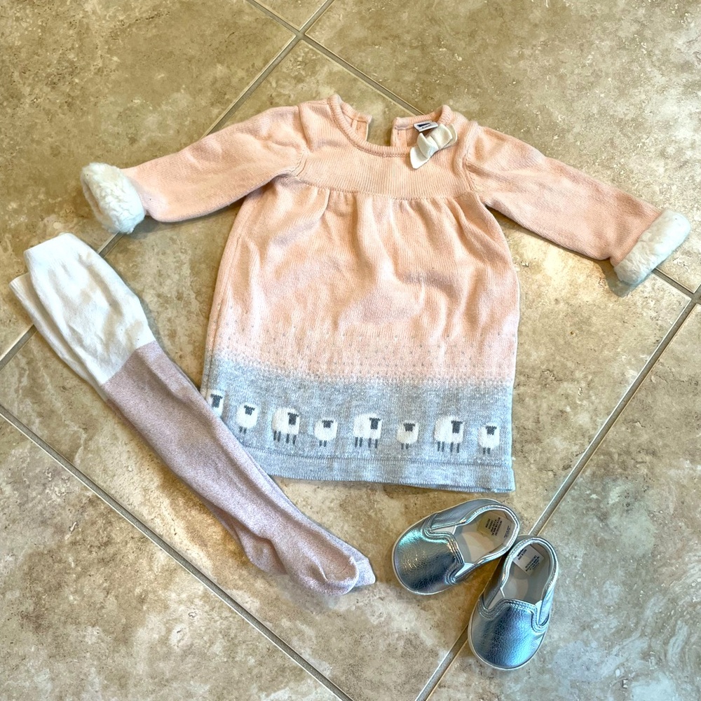 Janie and Jack sweater dress outfit